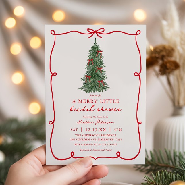 Invitación A Merry Little Christmas Bridal Shower (Subido por el creador)