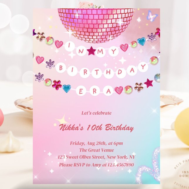 Invitación a mi cumpleaños - Chica de cumpleaños a (Subido por el creador)