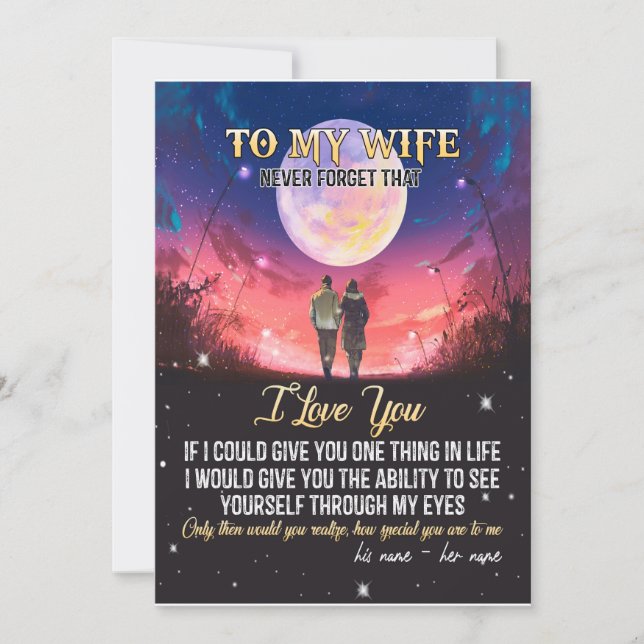Invitación A mi esposa| Carta A Mi Esposa Amor Del Marido (Anverso)