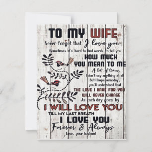 Invitación A mi esposa Regalo de decoración en casa A Mi
