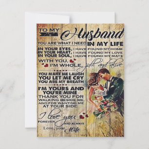 Invitación A mi esposo como regalo Carta especial al marido