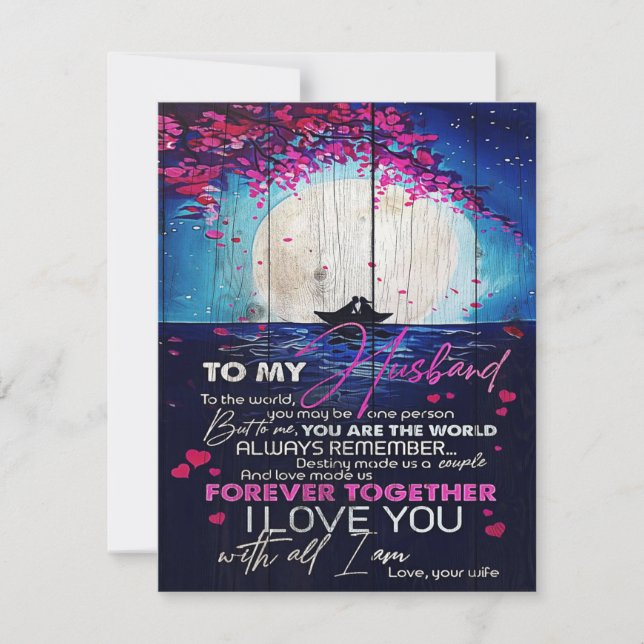 Invitación A mi esposo, regalo de cumpleaños | Carta Al Marid (Anverso)