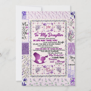 Invitación A mi hija, mi niña bebé te amo por siempre