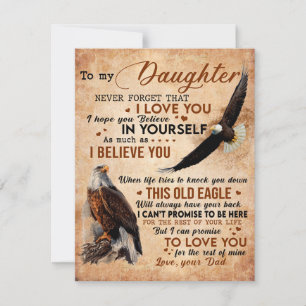 Invitación A Mi Hija Regalo, A Papá Y A La Hija, A Eagle Love