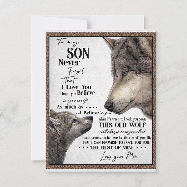 Invitación A Mi Hijo Regalo, Mamá Y Hijo, Carta De Amor Al Hi (Anverso)