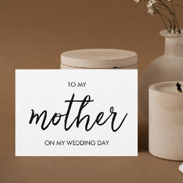 Invitación A mi madre, un simple Boda mínimo moderno promete