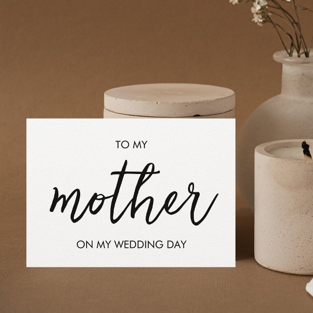 Invitación A mi madre, un simple Boda mínimo moderno promete (Subido por el creador)