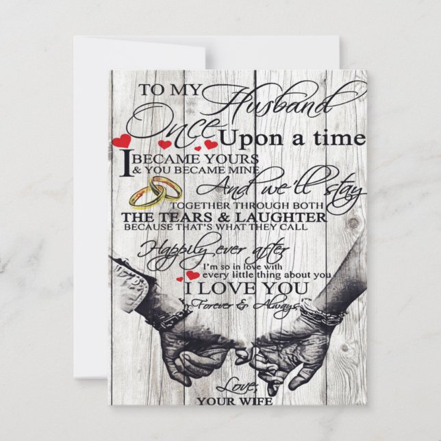 Invitación A Mi Marido, Cita De Amor Regalo (Anverso)