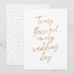 Invitación A mi niña de las flores en mi día de boda