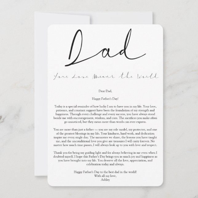 Invitación A mi papá increíble en el Día del Padre (Anverso)
