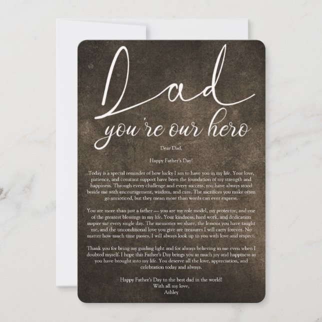 Invitación A mi papá increíble en el Día del Padre (Anverso)