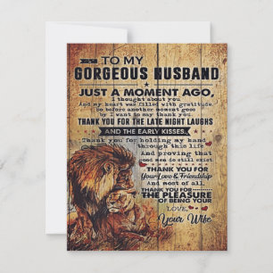 Invitación A mi regalo de marido   Carta encantadora para el 