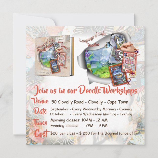 Invitación a mi taller de Doodle (Anverso)