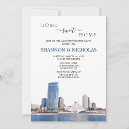 Invitación a Milwaukee Skyline Housecalentamiento