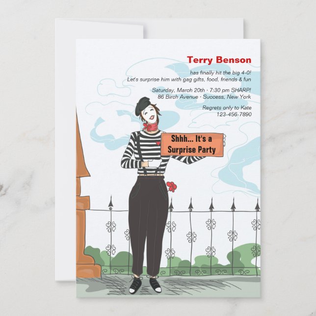 Invitación a Mime Adore (Anverso)