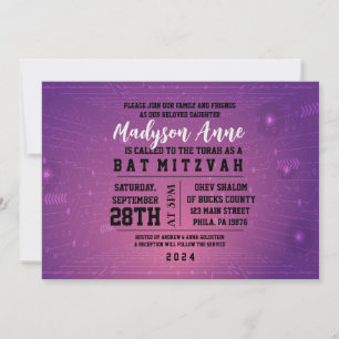 Invitación a Mitzvah de Bat DIGITAL para JUEGOS 3D