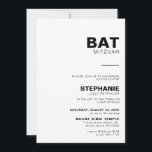 Invitación a Mitzvah de Bat formal elegante minima<br><div class="desc">Esta minimalista y elegante invitación al mitzvah de murciélago es perfecta para una simple celebración religiosa. El diseño presenta una bonita fuente para embellecer tu evento.</div>