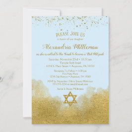 Invitación a Mitzvah de Blue Gold Bat