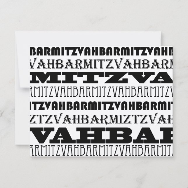 Invitación a Mitzvah de Guay Bar personalizada RSV (Anverso)