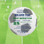 Invitación a Mitzvah de la Bola de Fútbol de la ba<br><div class="desc">Estas invitaciones casuales a la moda son perfectas para cualquier celebración deportiva del Bar Mitzvah. Cada línea de texto es totalmente personalizable para decir lo que usted quiere! Encontrará productos de coordinación en la colección deportiva Bar Mitzvah.</div>