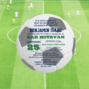 Invitación a Mitzvah de la Bola de Fútbol de la ba