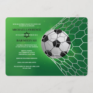 Invitación a Mitzvah de la pelota de fútbol realis