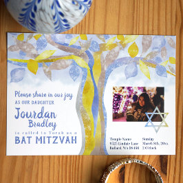 Invitación a Mitzvah del árbol de la vida