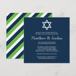 Invitación a Mitzvah en el bar gemelo - Moderno