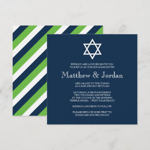 Invitación a Mitzvah en el bar gemelo - Moderno