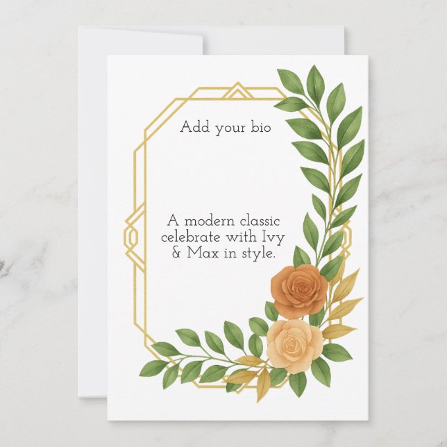 Invitación A modern classic for your big day. (Anverso)