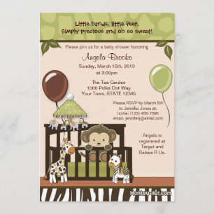 Invitación a Monkey Baby Shower