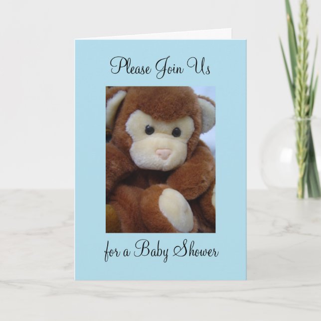 Invitación a Monkey Baby Shower (Anverso)