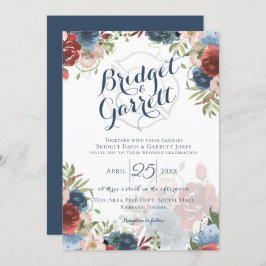 Invitación a monograma y texto del Diseñador de bo