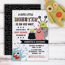Invitación a Monster Baby Shower