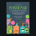 Invitación a MONSTER MASH KIDS BIRTHDAY PARTY<br><div class="desc">Tu cumpleaños sólo pasa una vez al año, así que celebremos con estilo. La edad no importa en Rubor Paper Co.: usted puede personalizar el texto en cualquiera de nuestras invitaciones únicas de fiesta para incluir cualquier edad que quiera, ya sea que el chica de cumpleaños cumpla dos o treinta...</div>