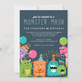Invitación a MONSTER MASH KIDS BIRTHDAY PARTY