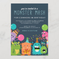 Invitación a MONSTER MASH KIDS BIRTHDAY PARTY