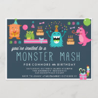 Invitación a MONSTER MASH KIDS BIRTHDAY PARTY