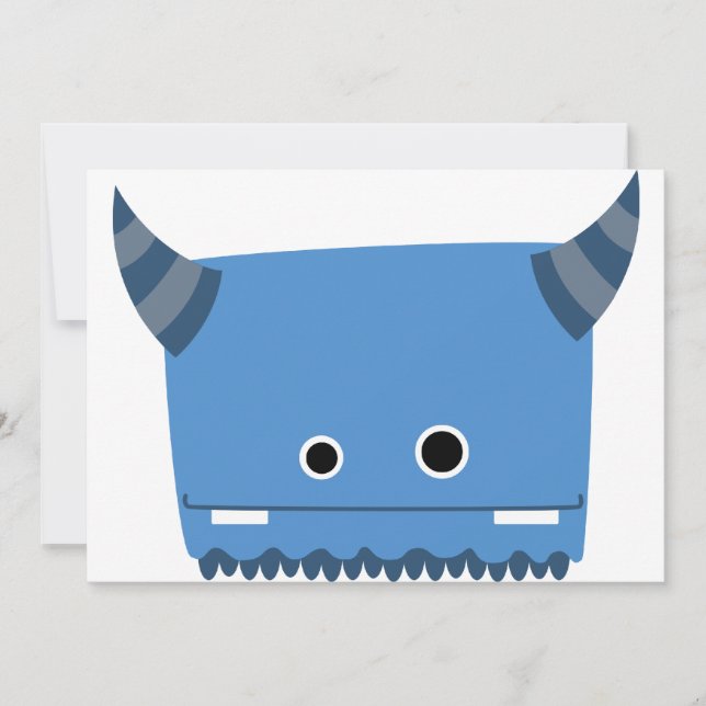 Invitación a Monstruo de Caballo Azul (Anverso)