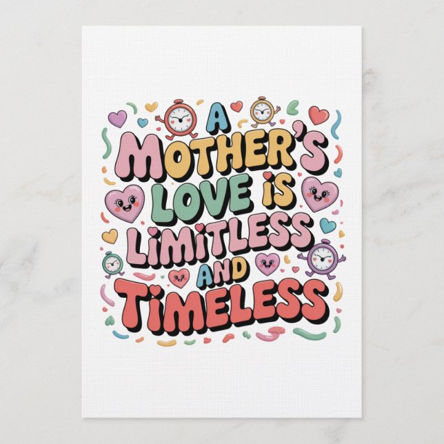 Invitación A Mother’s Love Is Limitless And Timeless (Anverso)