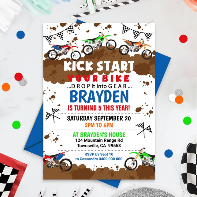 Invitación a motocicletas al partido Dirt Bike Par (Subido por el creador)