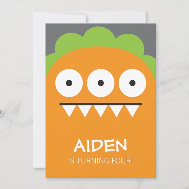 Invitación a Naranja Monster (Anverso)