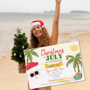 Invitación a Navidad en Julio, fiesta divertida de
