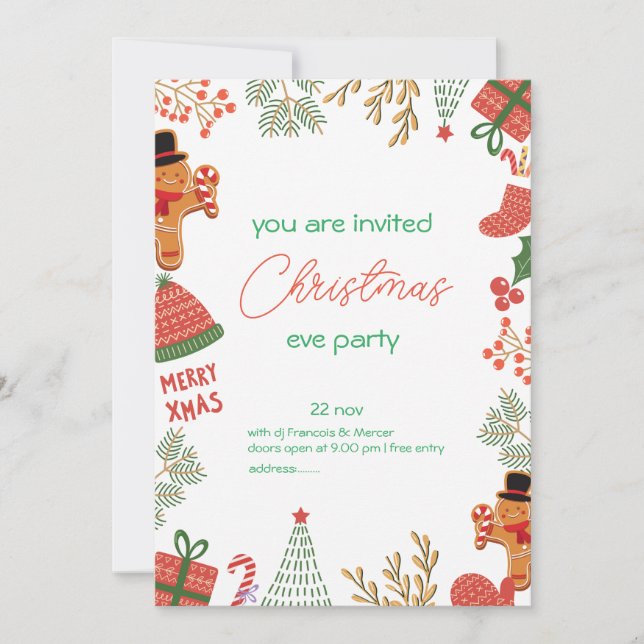 Invitación a navidades (Anverso)