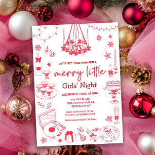 Invitación a Navidades de feriado de Feliz Pequeño