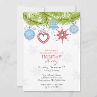 Invitación a Navidades de fiestas de vacaciones
