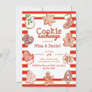 Invitación a Navidades de Intercambio de Galletas