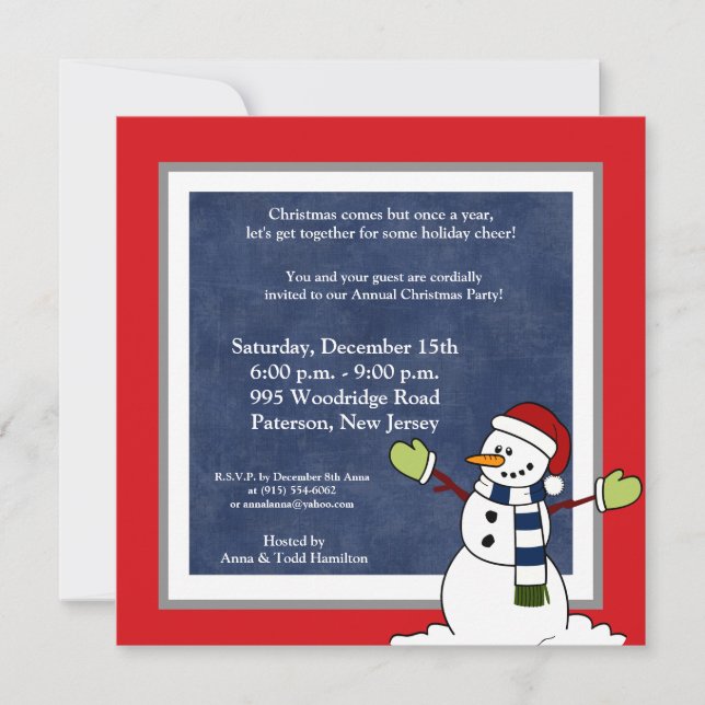 Invitación a Navidades de invierno de 5 jolly joll (Anverso)