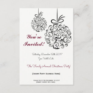 Invitación a Navidades de la celebración de la fam