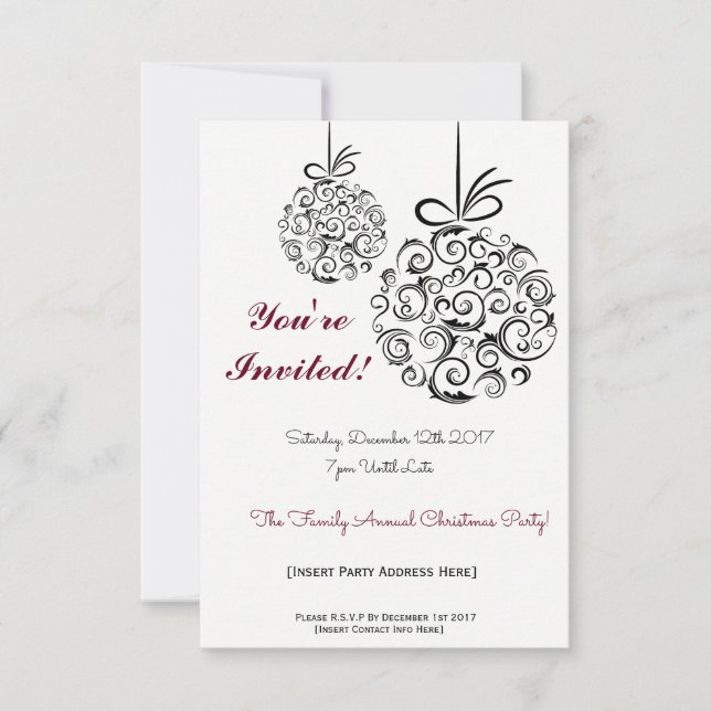 Invitación a Navidades de la celebración de la fam (Anverso)